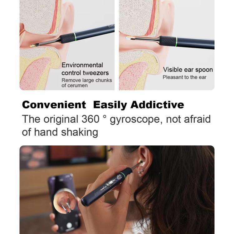 Bebird Note5 Pro Visual Ear Scoop Ear Picking Tool Cleaning Set(Sky Blue)