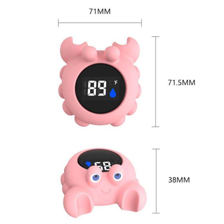 Crab Shape Digital Thermometer Baby Bath Water Thermometer, Color: White LCD