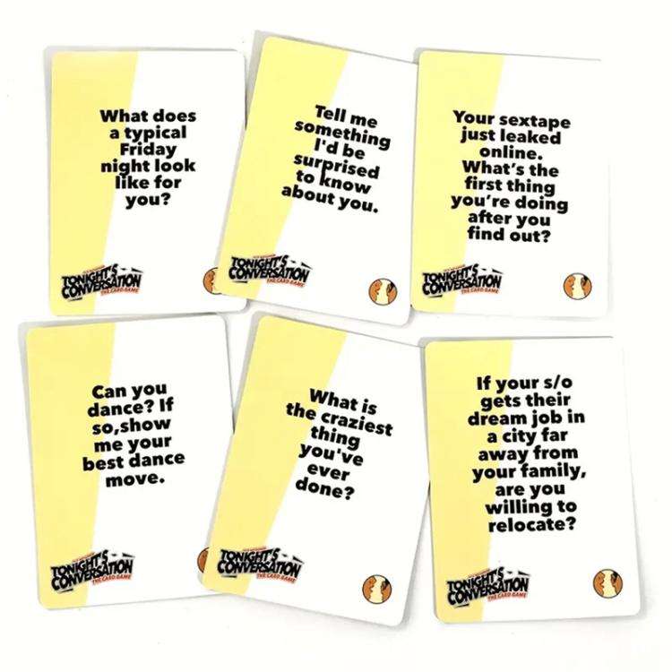 Lovers Dating Card Game Couples Conversation Card Playthings(Whispering In The Ear)