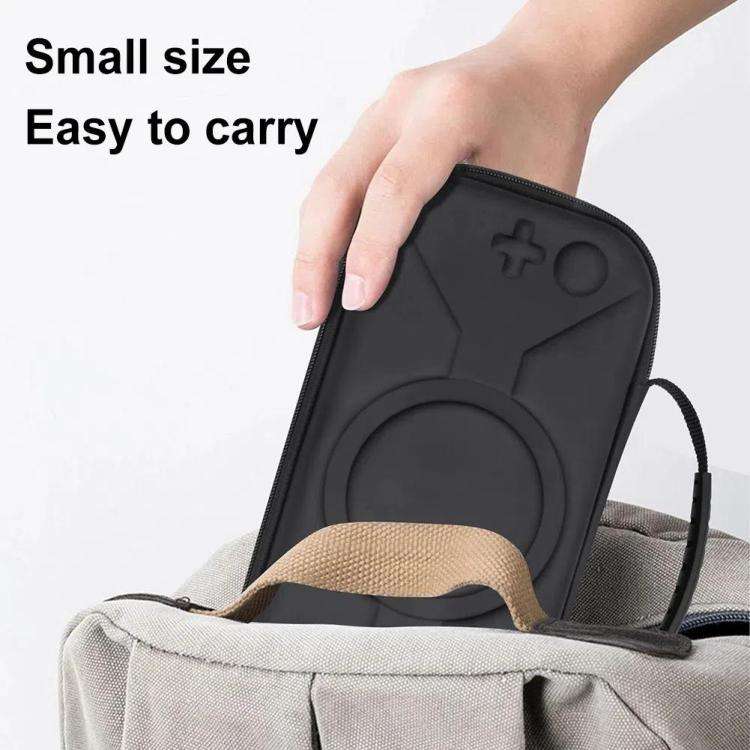 For Nintendo Switch 2 Storage Bag Portable O-Pattern Handbag(PU Black)