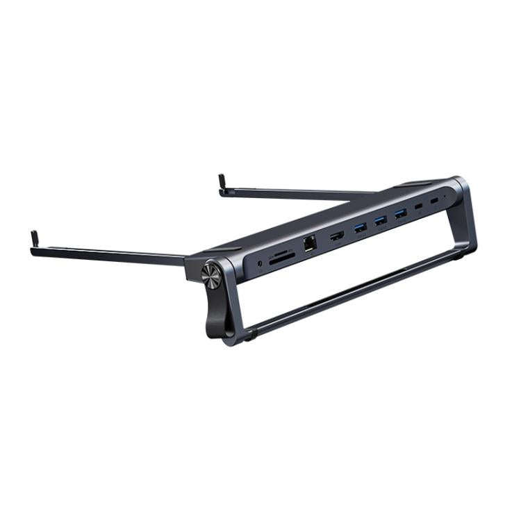 9 In 1 Hub Computer Stand Aluminum Alloy Folding PD Fast Charging With LAN Docking Station Laptop...