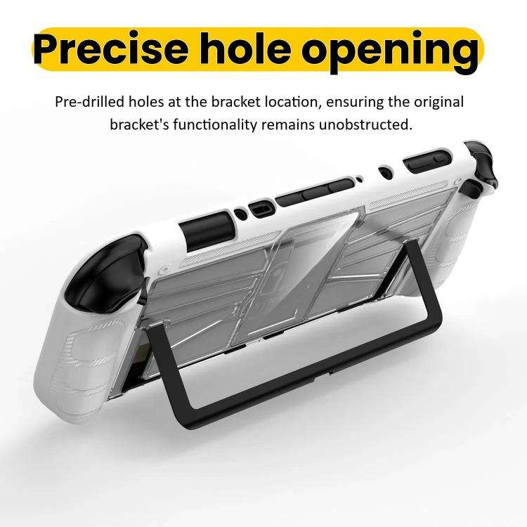 For Nintendo Switch 2 Game Console TPU + PC One-piece Case Shockproof Shell(White)
