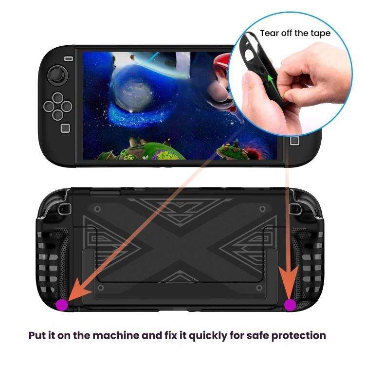 For Nintendo Switch 2 PC + TPU Split Cover With Panel Set Protective Shell(Black)