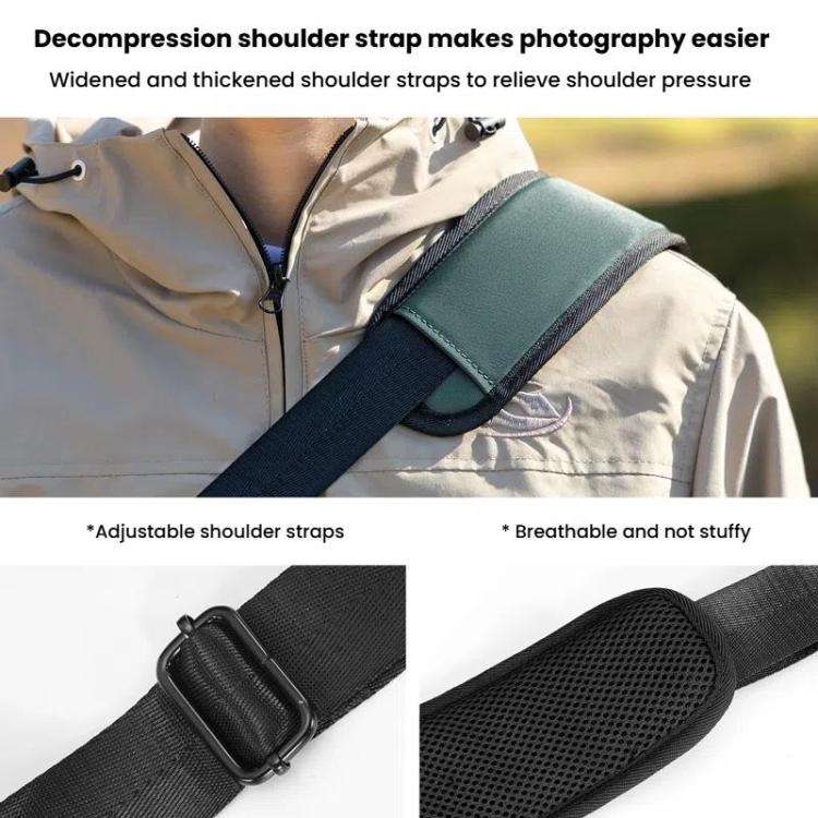 Cwatcun D99 Medium Shoulder Camera Bag Multi-functional Casual Color Clash Lightweight Storage Bag
