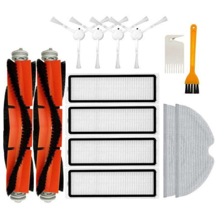 14pcs /Set For Xiaomi 1C / 2C Sweeping Robot Accessories Main Side Brush Hepa Filter Mop Rag