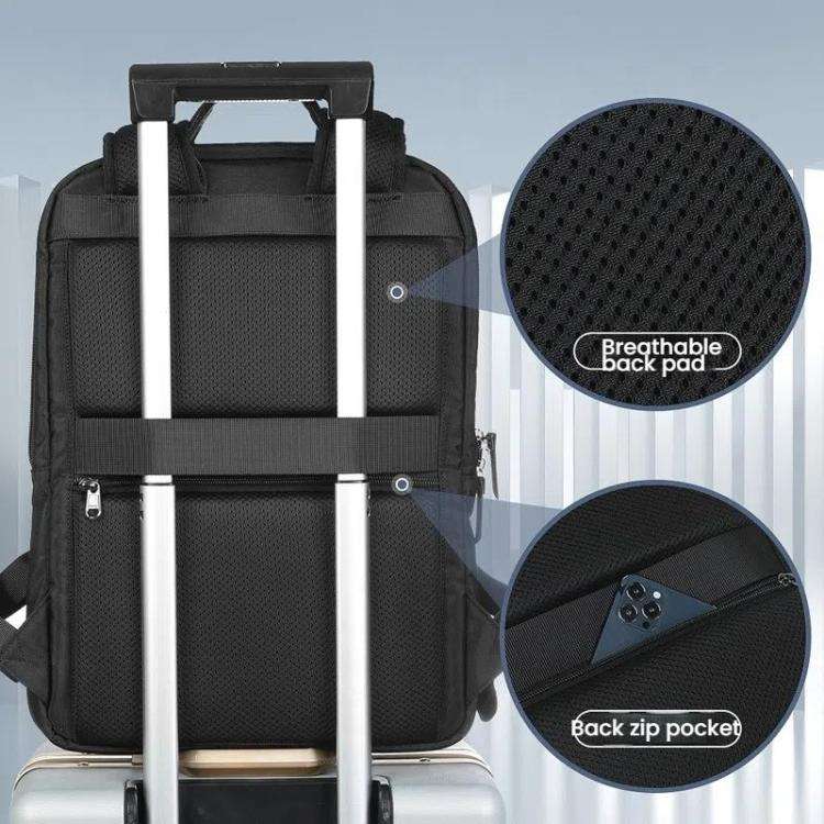 Tigernu T-B9121  17 Inch Men Expandable Waterproof Lightweight Laptop Backpack With Floating Zipper