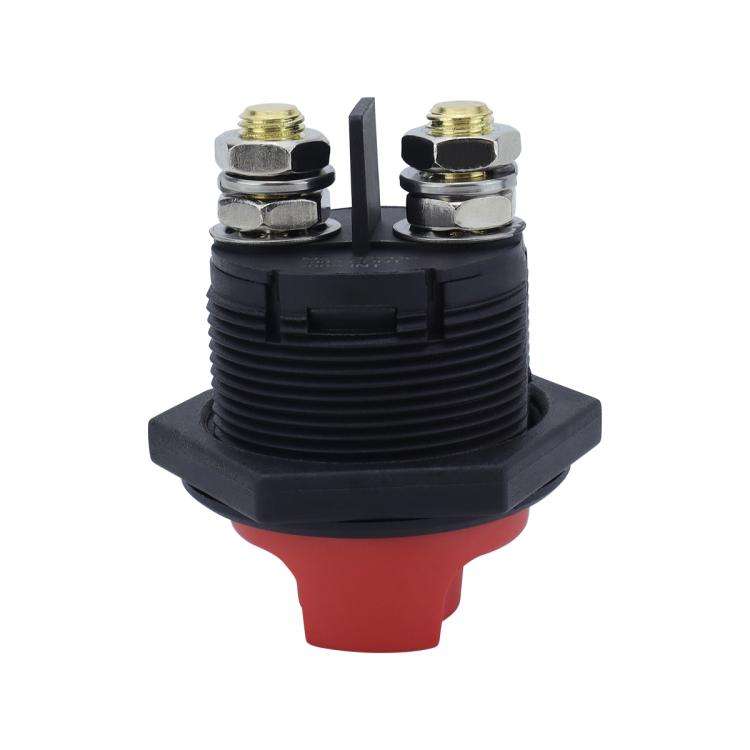 200A DC Brass Conductive RV Yacht Leak-proof Battery Switch(Black Without OUT Style 2 Non-removable)