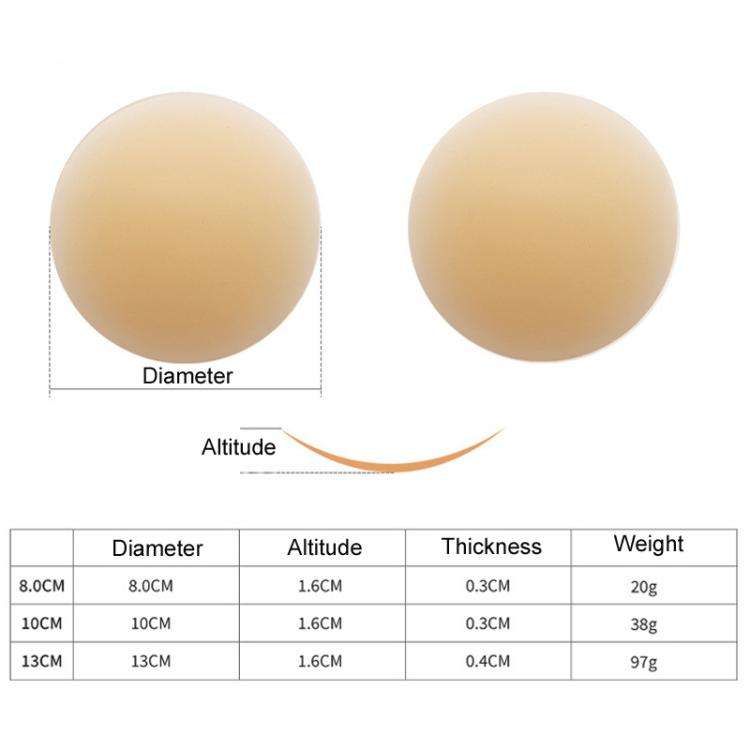 Ultra-thin Invisible Anti-bump Silicone Breast Stickers, Size: 10cm(Natural skin)