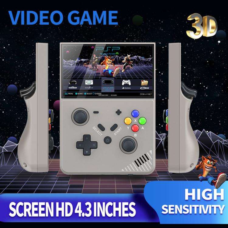 R43 Pro Handheld Game Console 4K HD 4.3-Inch Screen Home Portable Video Game Player, Spec: Black 64G