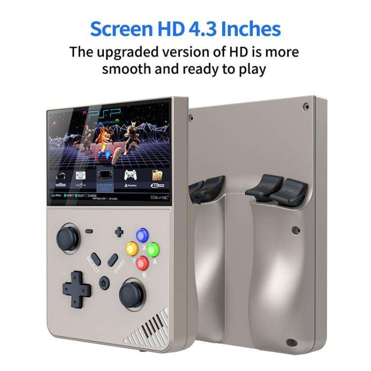 R43 Pro Handheld Game Console 4K HD 4.3-Inch Screen Home Portable Video Game Player, Spec: Black 64G