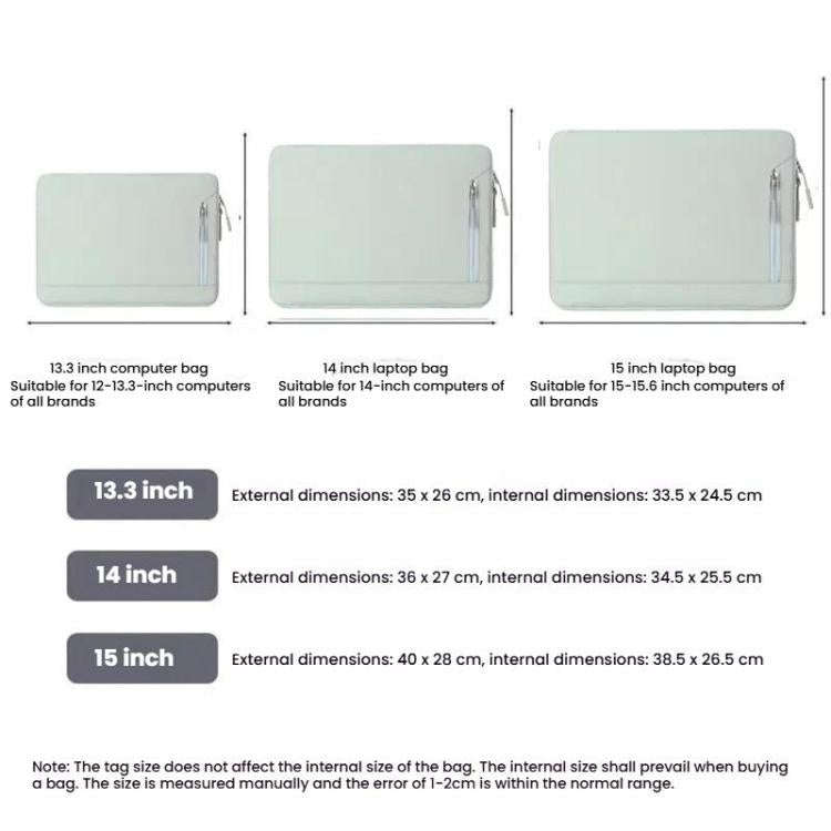 Universal For 14/14.6 inch Laptop Bag Women Portable Computer Bag For IPad Protective Case(Green)
