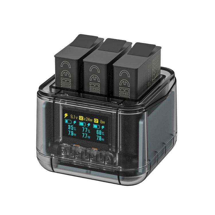 For GoPro HERO13 Black Super Fast Charger Dock Battery Charging Station With OLED Screen Display(...