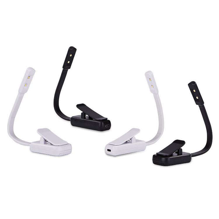 Portable Book Clip Lamp Dormitory Eye Protector Table Lamp Bedroom Night Lights, Color: Charging ...