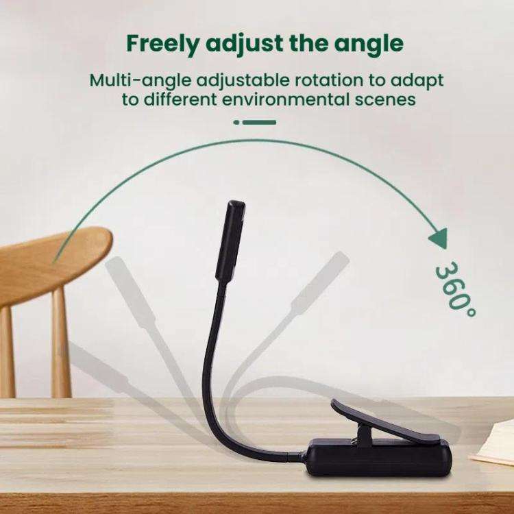 Portable Book Clip Lamp Dormitory Eye Protector Table Lamp Bedroom Night Lights, Color: Charging ...