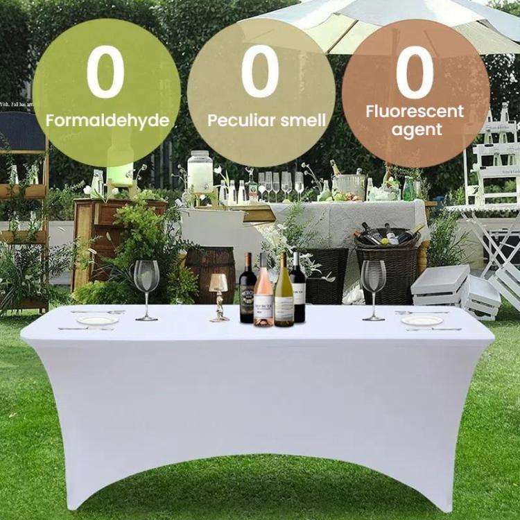 122x75x75cm Rectangular Elastic Table Cover Hotel Restaurant Wedding Banquet Party Long Table Dec...