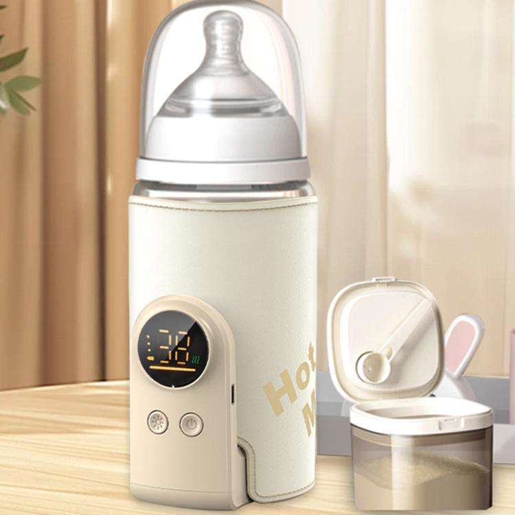 8000mAh 18W Wireless Baby Bottle Warmer 6 Adjustable Temperature Settings Milk Thermo Cover for B...