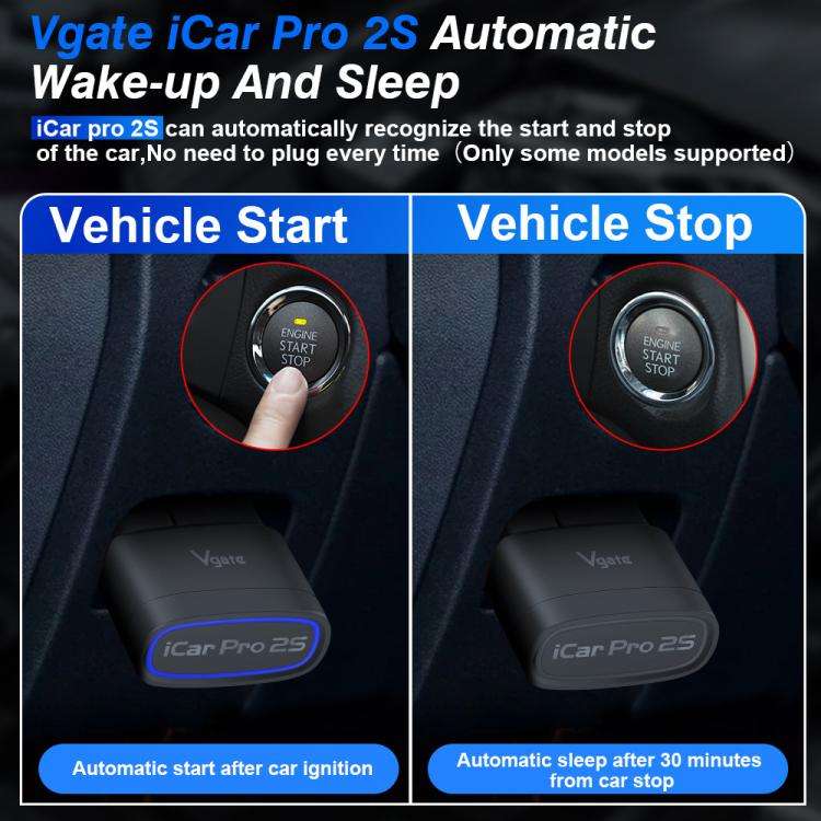 Vgate 3m bps Bluetooth Wireless Wake-up Diagnostic Instrument(iCar Pro 2S)