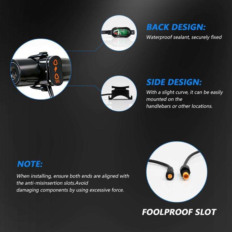 40W Motorcycle Wired Switch Integrated Waterproof Demon Eye Spotlight(Blue Light)