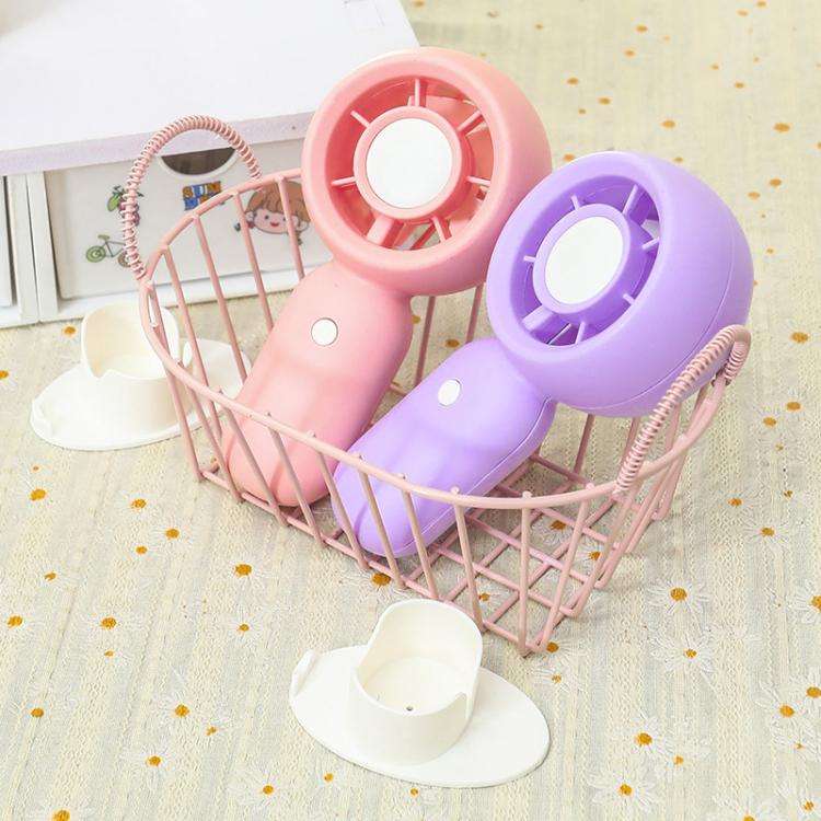 Handheld Rechargeable Fan Outdoor Camping Cooling Fan With Phone Holder Base(Pink)