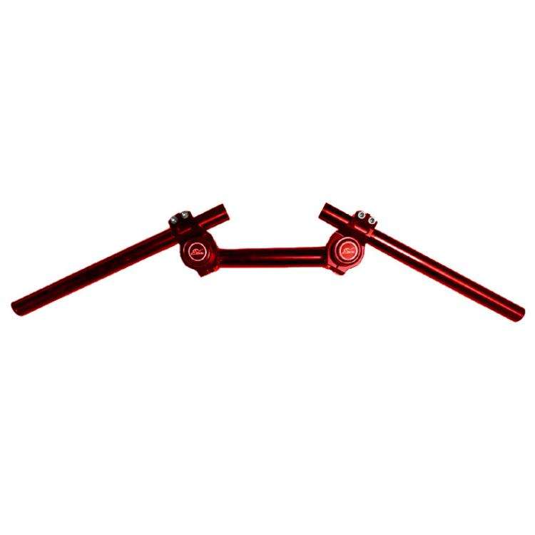 Aluminum Alloy Motorcycle Variable Diameter Handlebar Separate Faucet Handle(Red)