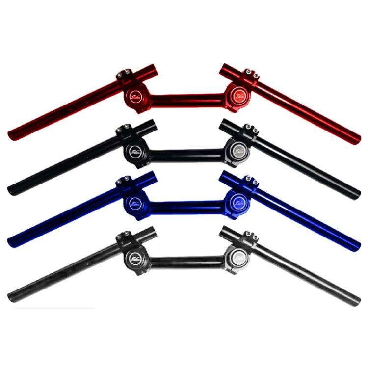 Aluminum Alloy Motorcycle Variable Diameter Handlebar Separate Faucet Handle(Blue)