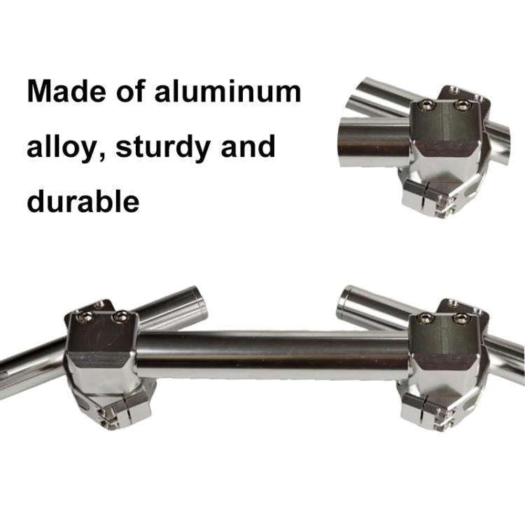 Aluminum Alloy Motorcycle Variable Diameter Handlebar Separate Faucet Handle(Silver)
