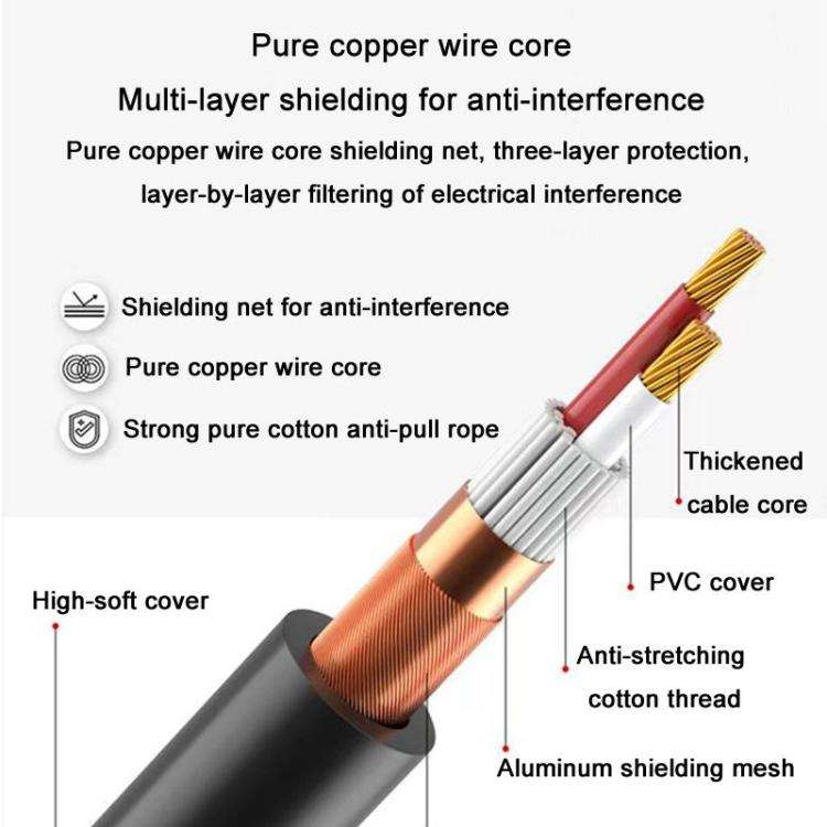 VEGGIEG 3Pin XLR Speaker Loudspeaker Cable Mixer Audio Microphone Cable, Length: 8m(6.5mm To XLR ...