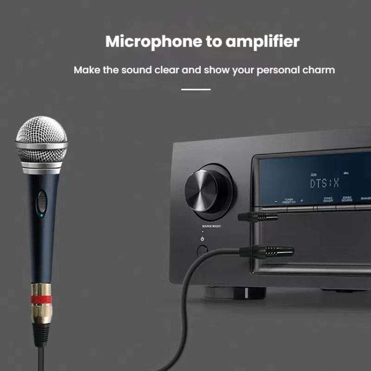 VEGGIEG 3Pin XLR Speaker Loudspeaker Cable Mixer Audio Microphone Cable, Length: 8m(6.5mm To XLR ...