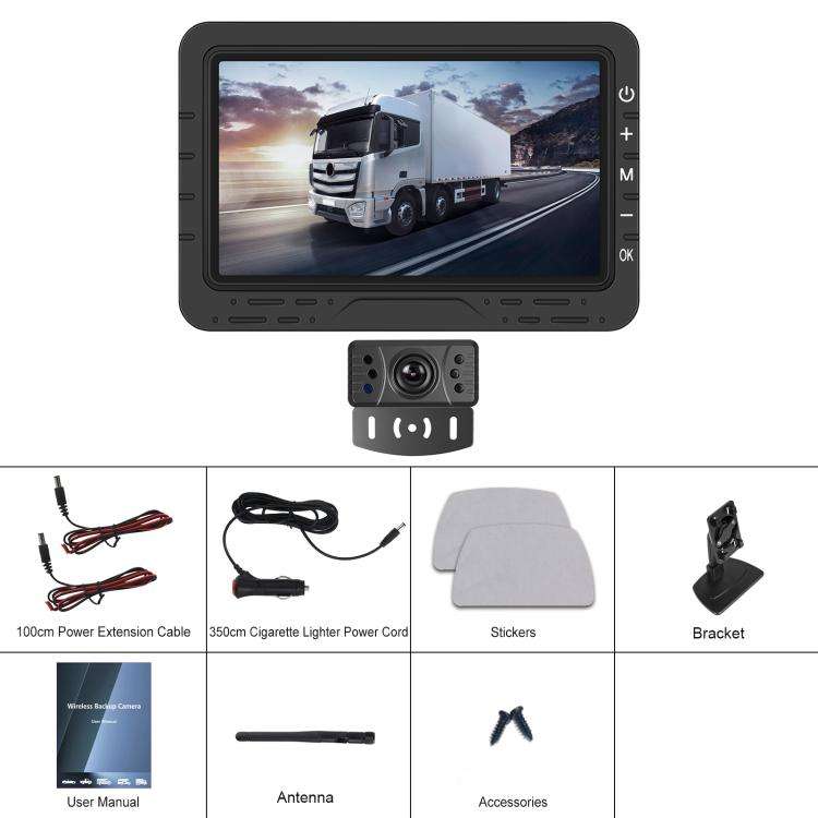 4.3 inch Digital Wireless HD 1 To 1 Reversing Display Car Center Control All-in-One Machine, Spec...