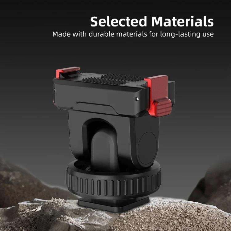 For Osmo Action 3 / 4 / 5 Pro Flymile AC5003 Magnetic Head Quick Release Base(Black)
