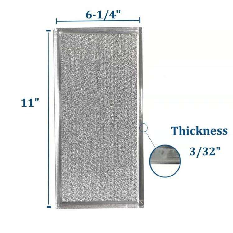2pcs /Pack W10535950 Microwave Grease Filter Replacement Parts 11 X 6-1/4 Inch