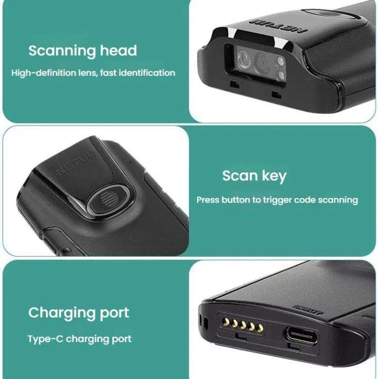 NETUM E800 2D QR Barcode Cell Phone Back Clip Portable Wireless Bluetooth Scanner