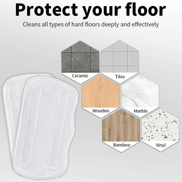 3pcs /Pack Microfiber Pads For Shark S3101 Steam Mop Replacement Mop Head Covers(White)
