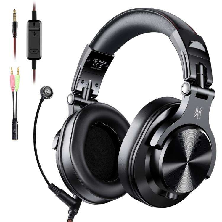 OneOdio A71M Headset Wired DJ Disc Monitor Headphones With Mic Computer Headphone(Black)