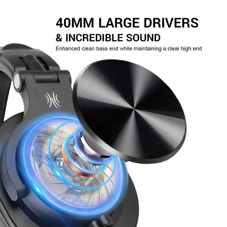 OneOdio A71M Headset Wired DJ Disc Monitor Headphones With Mic Computer Headphone(Black)