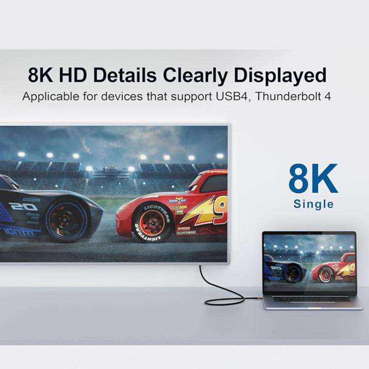 QGeeM USB4 Type-C PD 240W Fast Charging Cable With Digital Display, 40Gbps Data Transfer, 8K 60Hz...