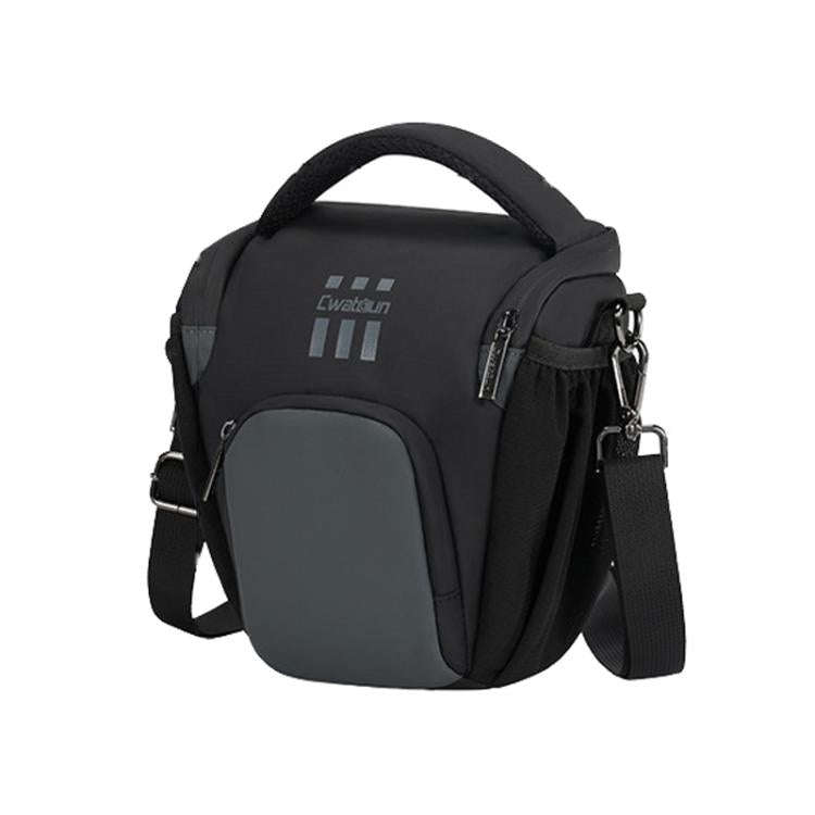 Cwatcun D1 Small Lightweight Portable Leather Film Material Camera Crossbody Bag