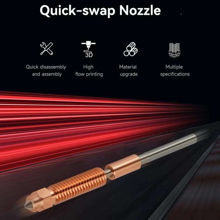 1.75/0.8mm  All-in-One Chrome Zirconium Copper Nozzle for Creality Ender-3 V3/K1C/K1 Max 3D Printers