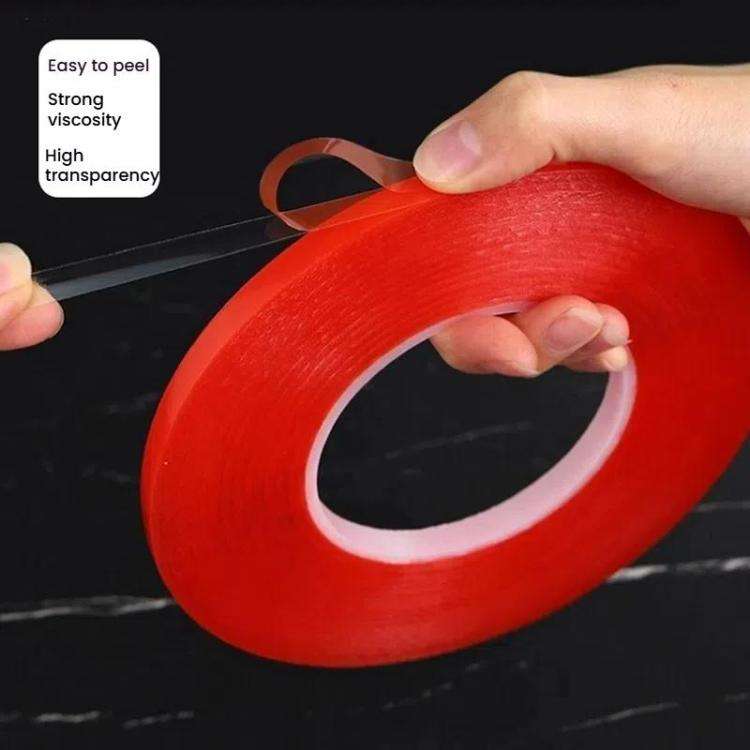 5rolls 0.2mm Thick Acrylic Polyester PET Double Sided Adhesive Tape, 10m/roll, Width: 5mm