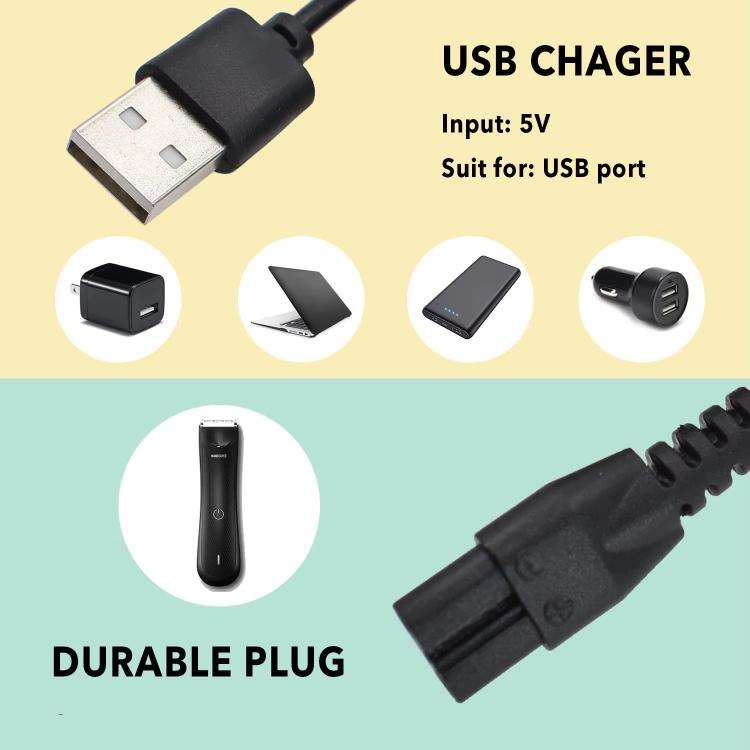 For Manscaped Lawn Mower Trimmer USB Charging Cable Charger Cord