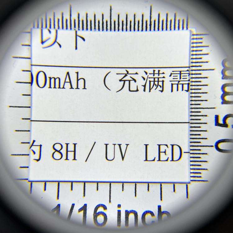Alloy Handheld 60x USB Charging Touch Switch LED Light Optical Glass Magnifier(Black)