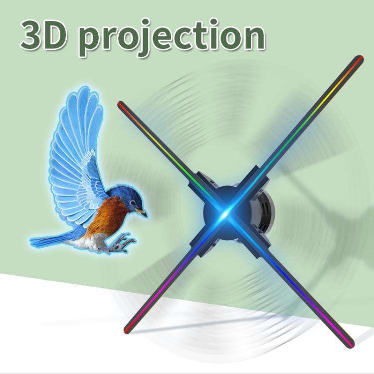 60cm 3D Holographic Fan with 1600x720 Resolution & 720 LEDs  WiFi/APP DIY Content Control(EU Plug)