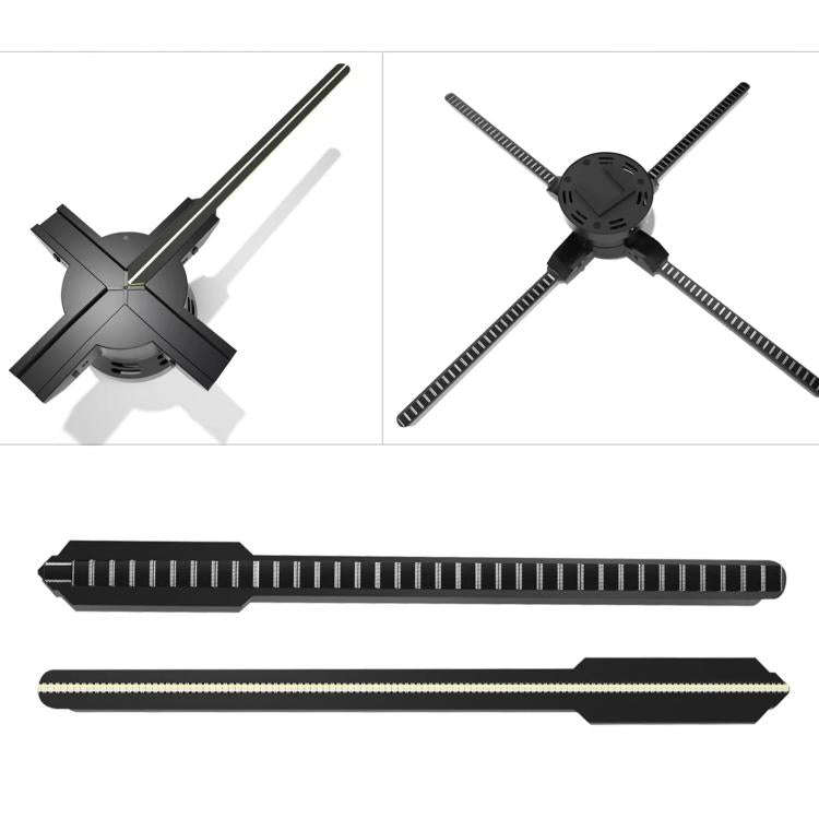 60cm 3D Holographic Fan with 1600x720 Resolution & 720 LEDs  WiFi/APP DIY Content Control(EU Plug)