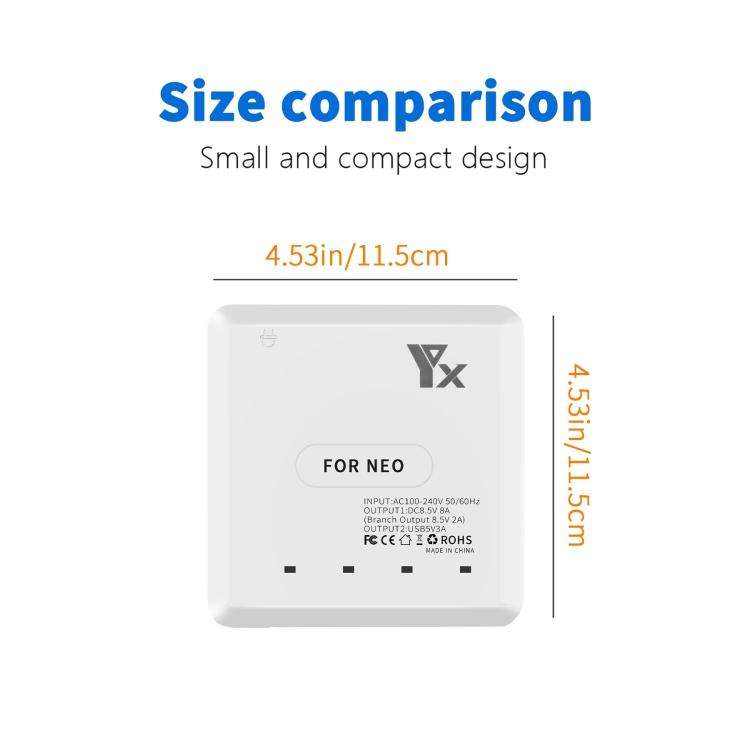 For DJI Neo Drone YX 4-port Battery Charger Charging Hub UK Plug