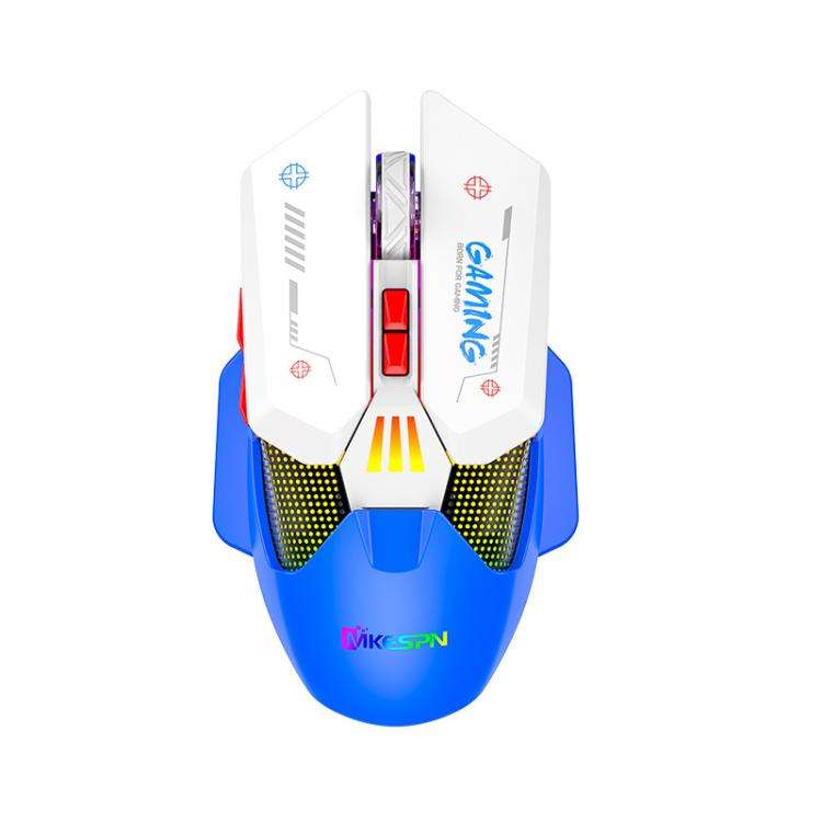 MKESPN Wired + 2.4G Dual Mode Gaming Mouse 10000 DPI Type-C Fast Charging RGB Light, Programmable...