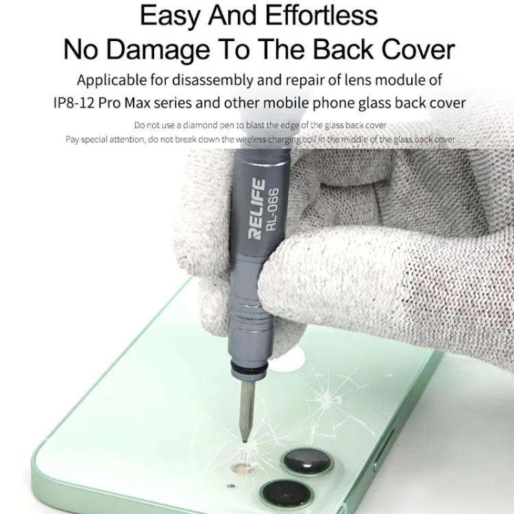 RELIFE RL-066 Mobile Phone Glass Back Cover Explosion Pen Screen Removal Frame Breaker