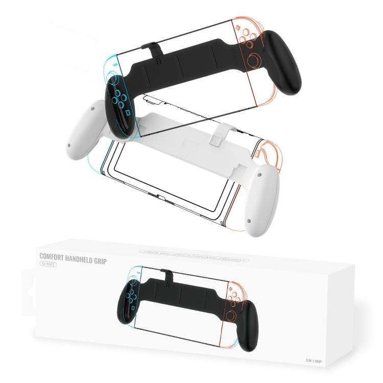For Nintendo Switch 2 / Switch / Switch OLED Ergonomic Anti-Slip Grip Handle(White)