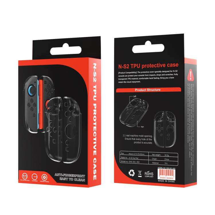 For Nintendo Switch 2 Joy-Con Controllers TPU Protective Case Transparent Soft Shell Cover