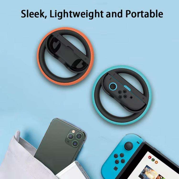 For Nintendo Switch 2 Joy-Con 1pair Steering Wheel Grip With Anti-slip Particles