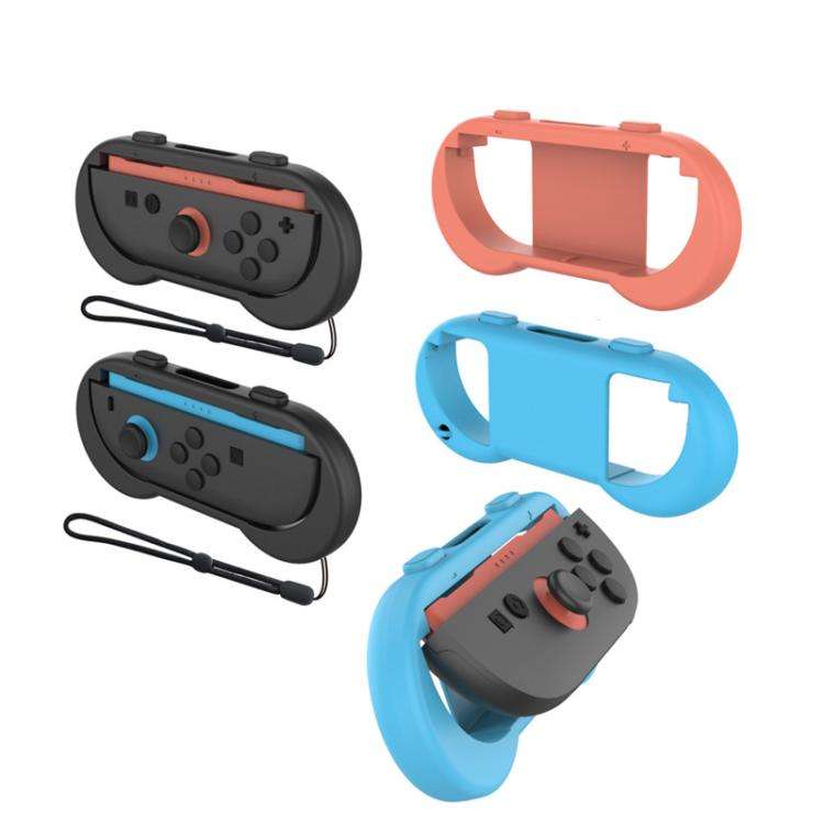 For Nintendo Switch 2 Joy-Con 1pair Comfort Grip with Adjustable Wrist Band(Blue Red)